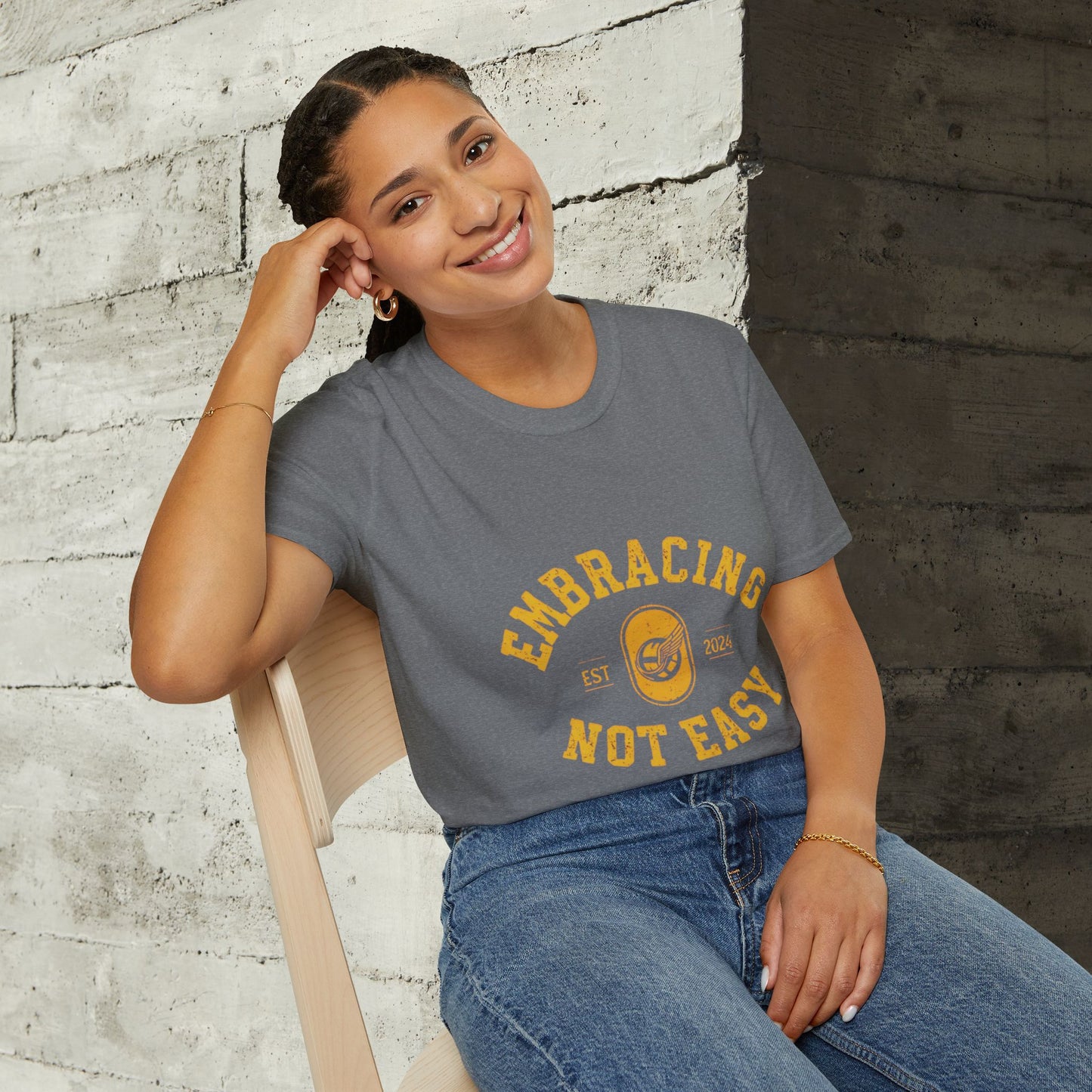 Embracing Not Easy Vintage Softstyle T-Shirt Unisex