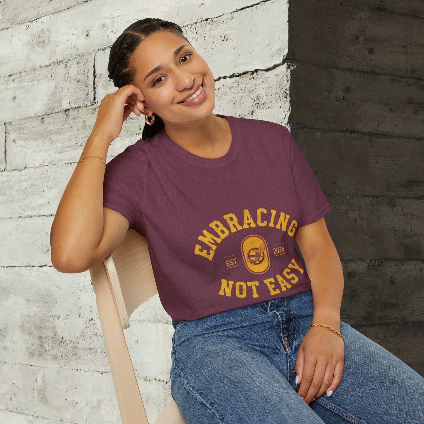 Embracing Not Easy Vintage Softstyle T-Shirt Unisex