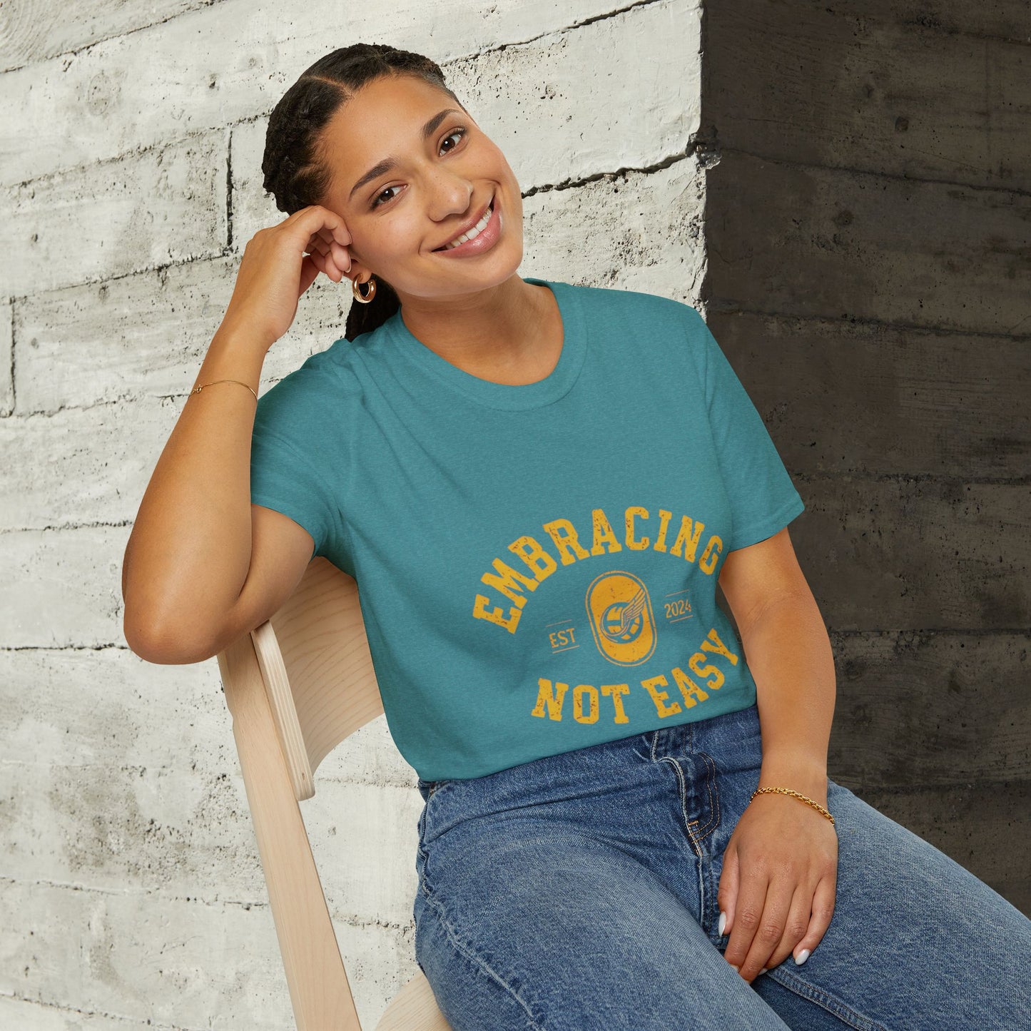 Embracing Not Easy Vintage Softstyle T-Shirt Unisex