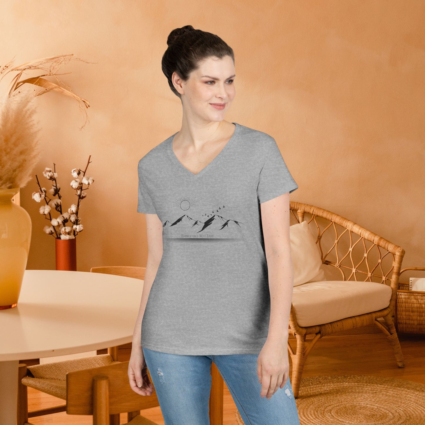 "You are Stronger" Ladies' V-Neck T-Shirt