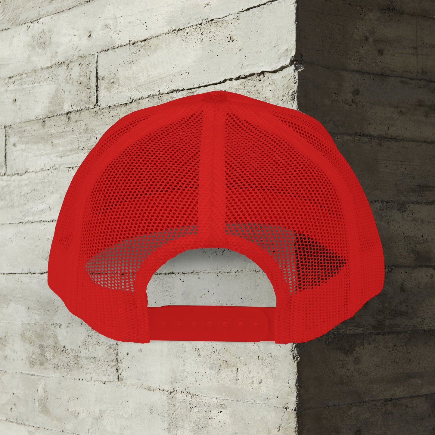 Embracing Not Easy Snapback Trucker Cap - Bold Red Vintage Hat