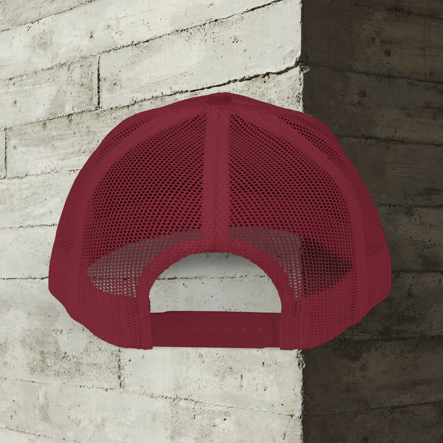 Embracing Not Easy Snapback Trucker Cap - Bold Red Vintage Hat