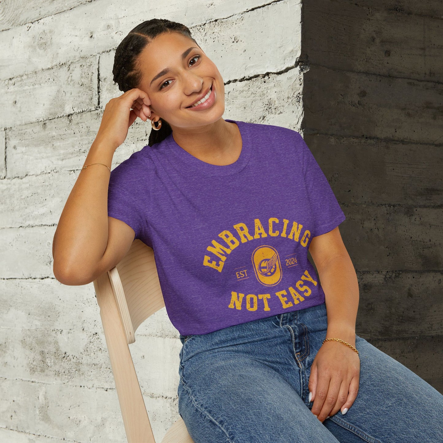 Embracing Not Easy Vintage Softstyle T-Shirt Unisex