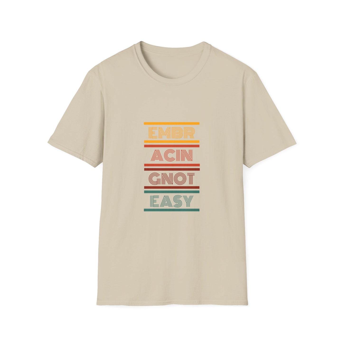 'ENE' Welcome the Challenge Retro Design - Unisex Softstyle T-Shirt -