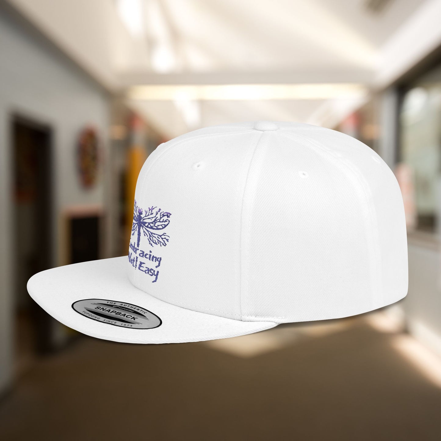 Embracing Not Easy Flat Bill Adjustable Snapback Cap