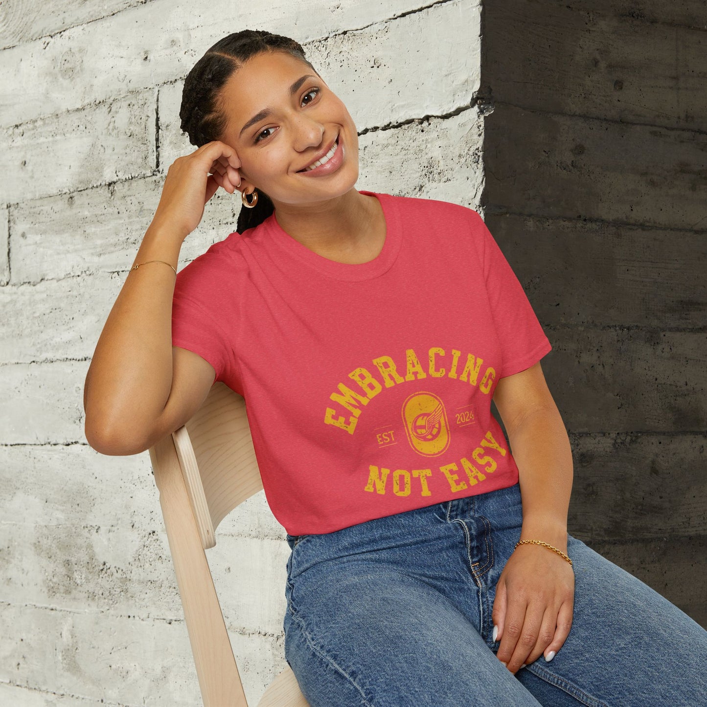 Embracing Not Easy Vintage Softstyle T-Shirt Unisex