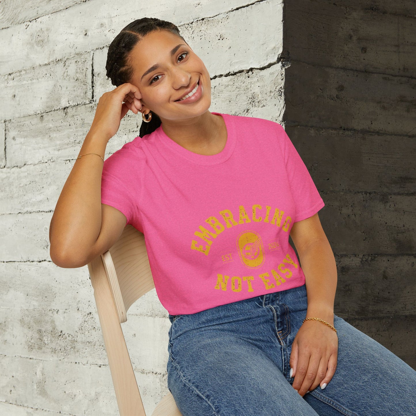 Embracing Not Easy Vintage Softstyle T-Shirt Unisex