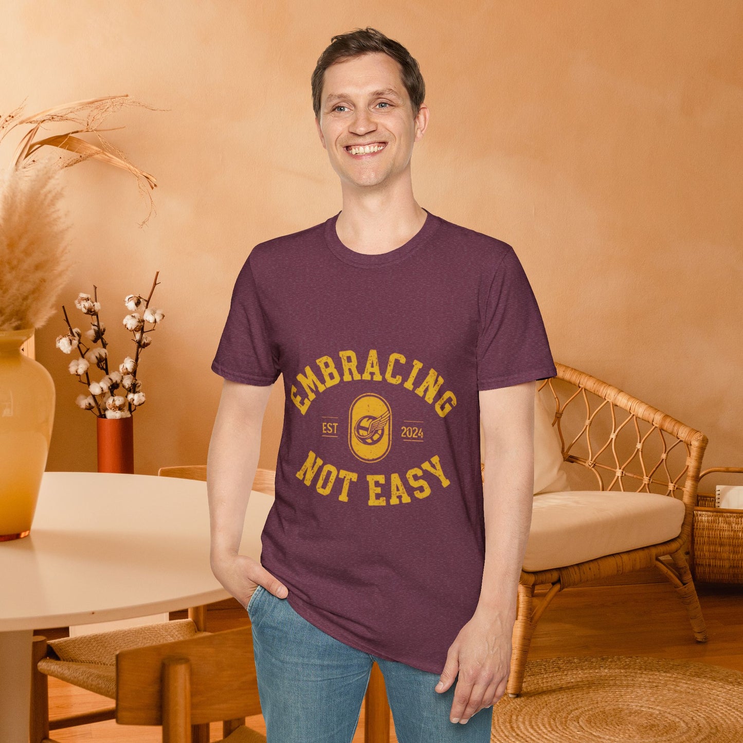 Embracing Not Easy Vintage Softstyle T-Shirt Unisex