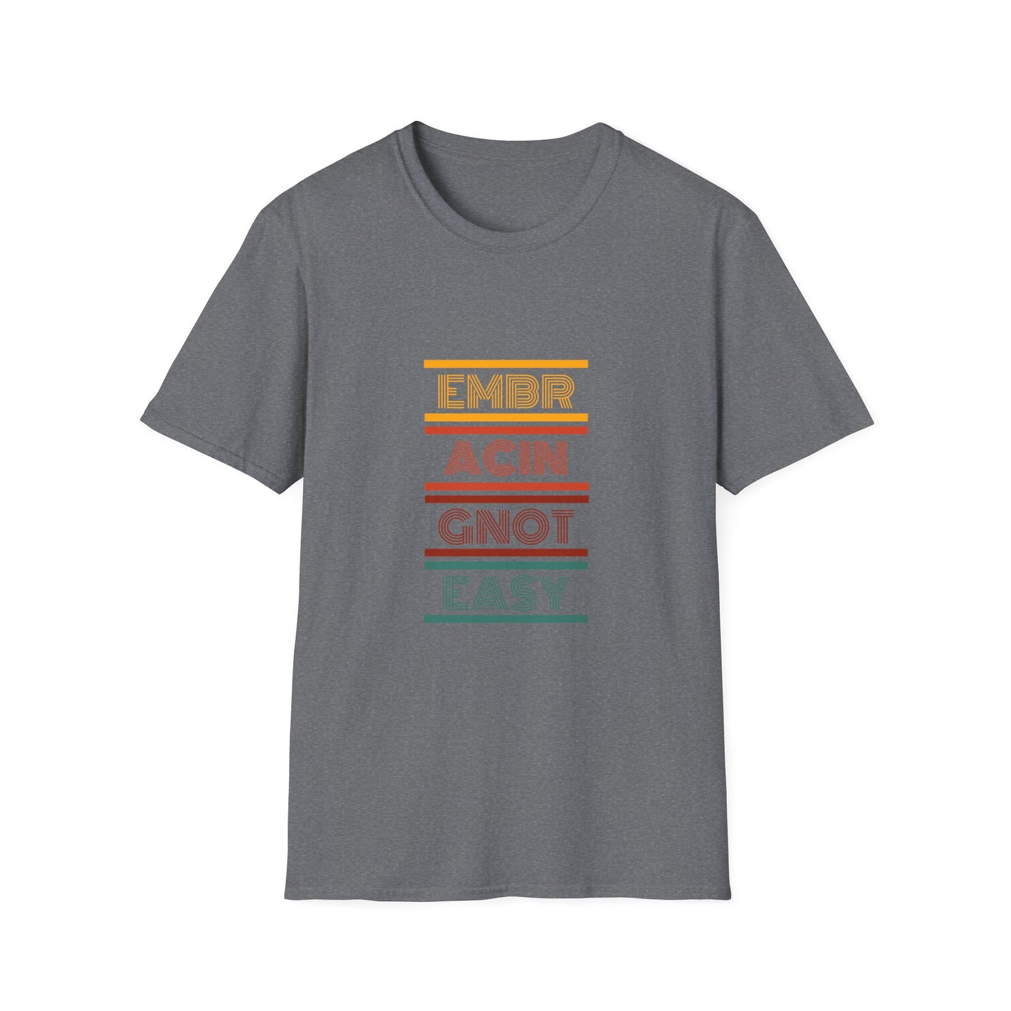 'ENE' Welcome the Challenge Retro Design - Unisex Softstyle T-Shirt -