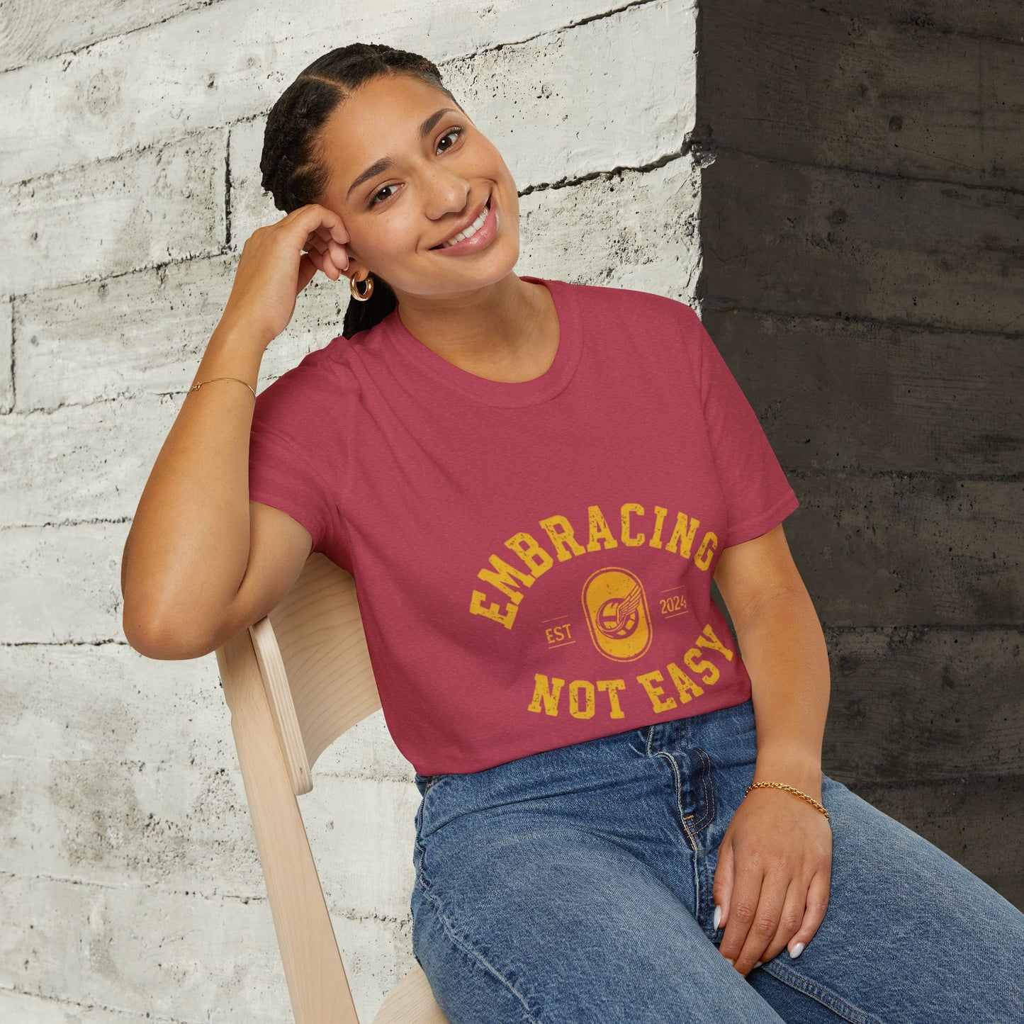 Embracing Not Easy Vintage Softstyle T-Shirt Unisex