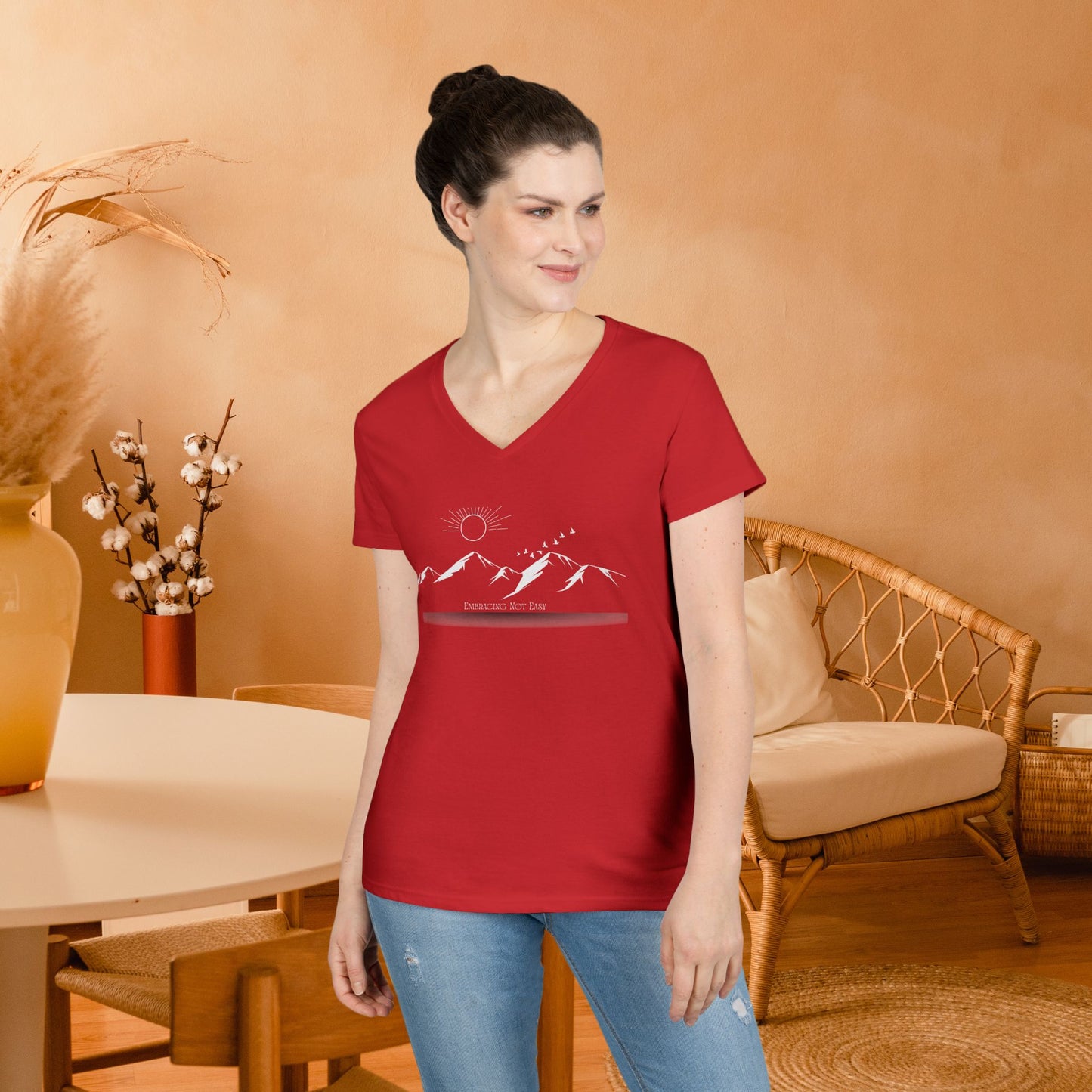 "You are Stronger" Ladies' V-Neck T-Shirt