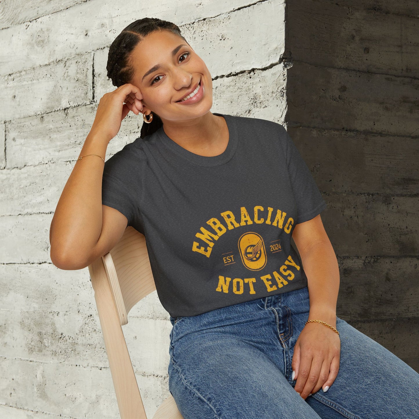 Embracing Not Easy Vintage Softstyle T-Shirt Unisex