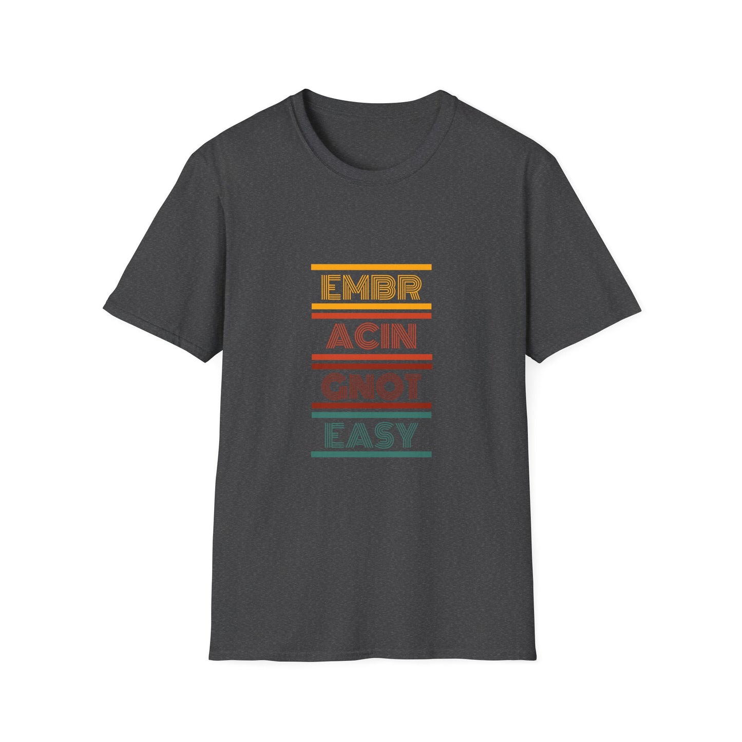 'ENE' Welcome the Challenge Retro Design - Unisex Softstyle T-Shirt -