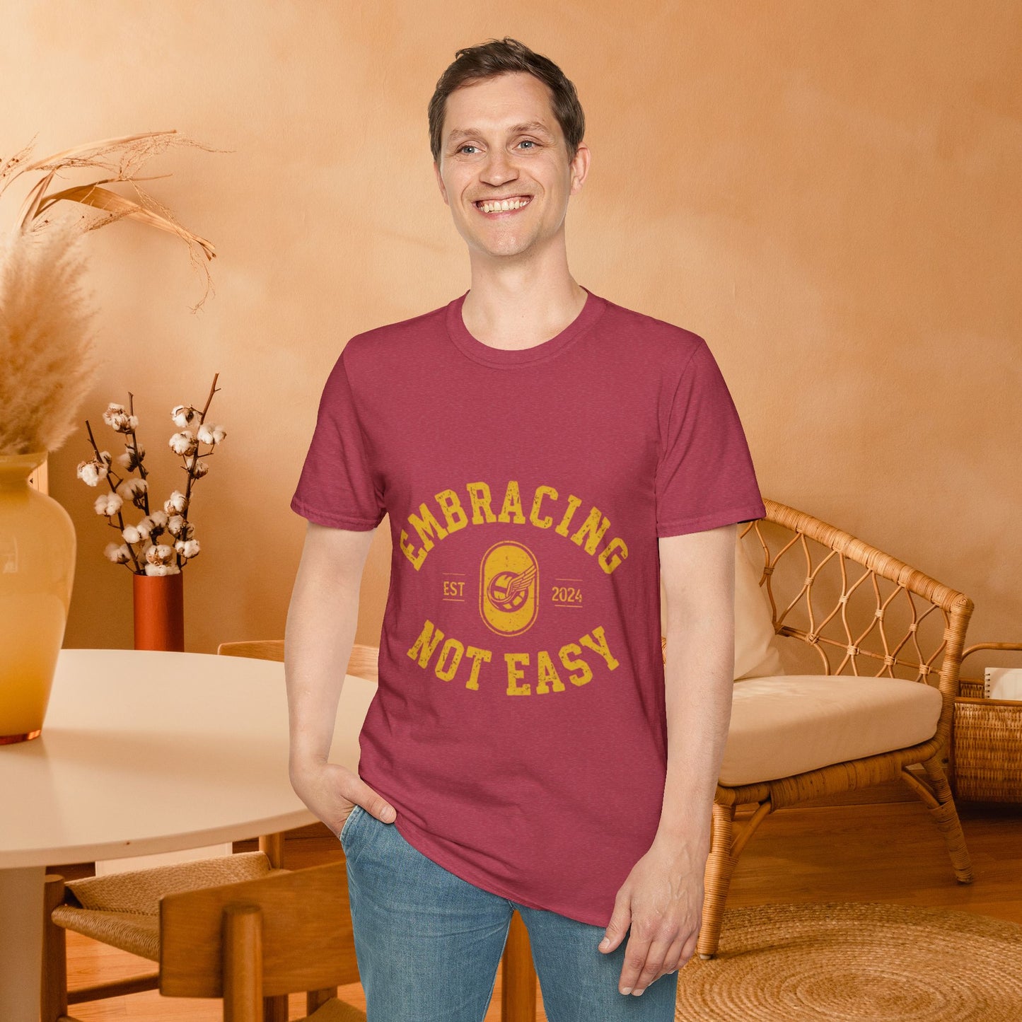 Embracing Not Easy Vintage Softstyle T-Shirt Unisex