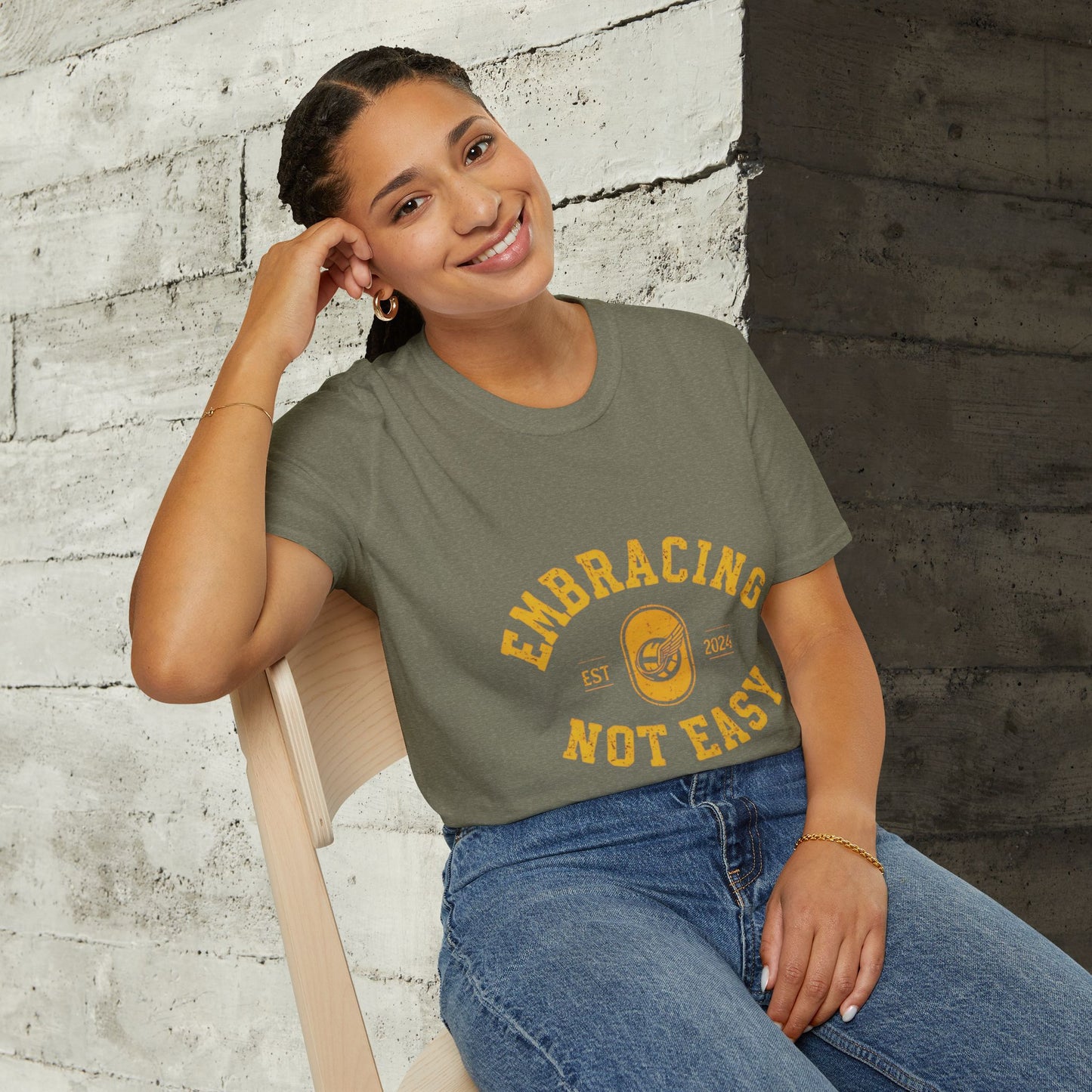 Embracing Not Easy Vintage Softstyle T-Shirt Unisex