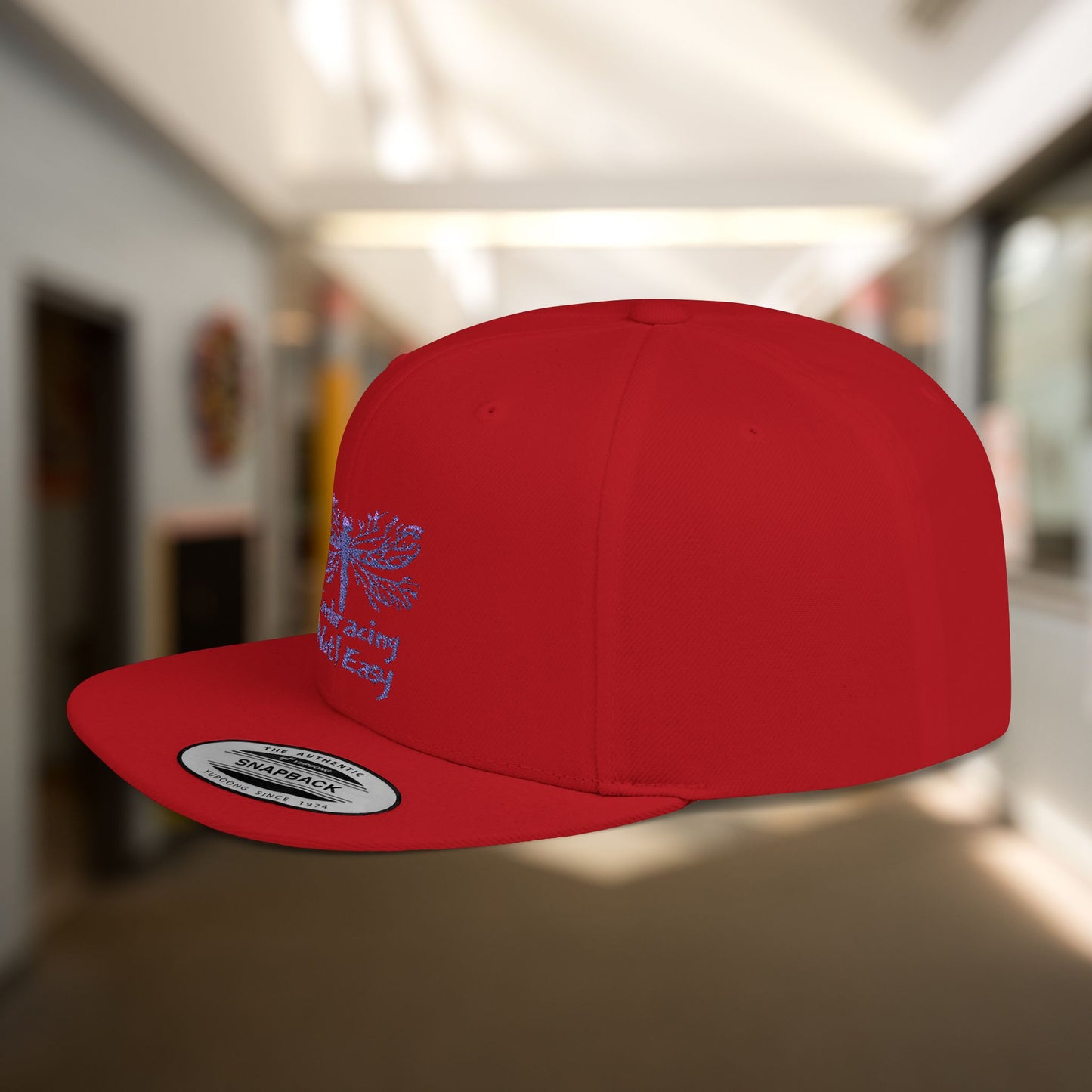 Embracing Not Easy Flat Bill Adjustable Snapback Cap