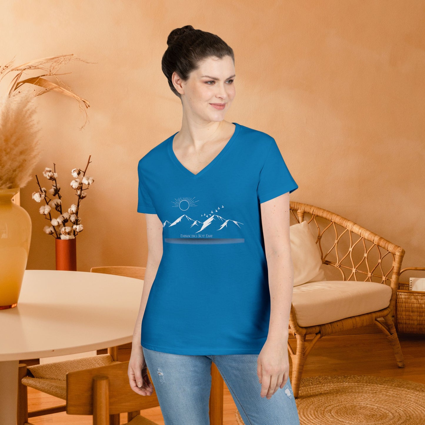 "You are Stronger" Ladies' V-Neck T-Shirt