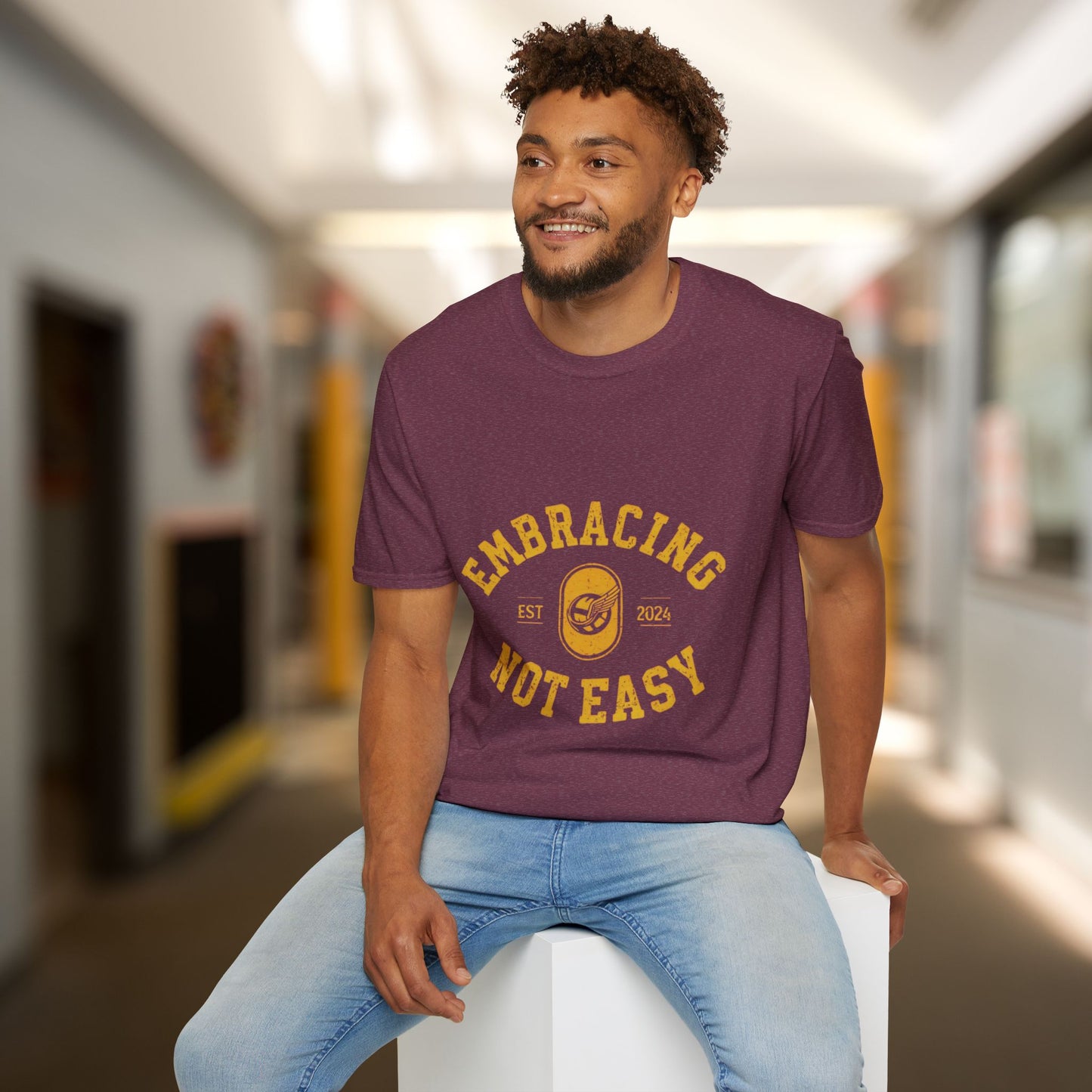 Embracing Not Easy Vintage Softstyle T-Shirt Unisex