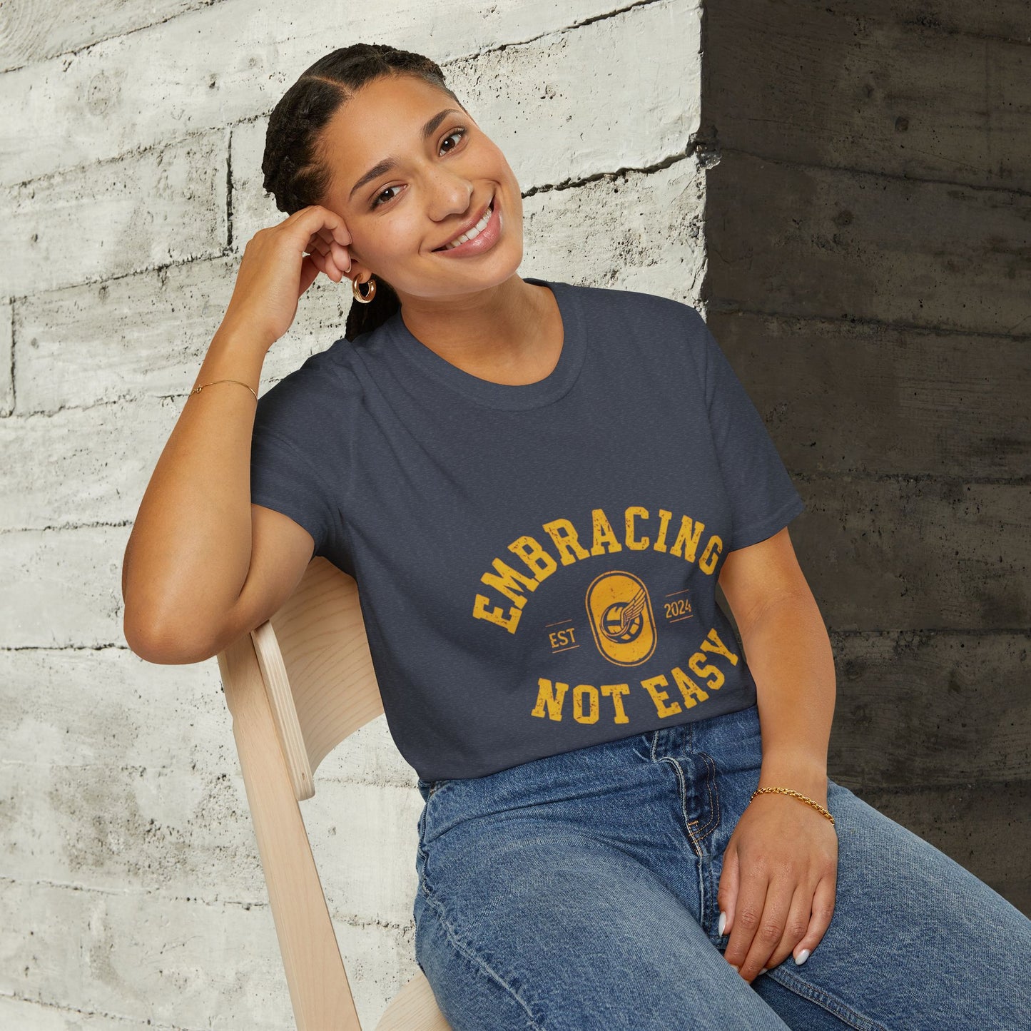 Embracing Not Easy Vintage Softstyle T-Shirt Unisex