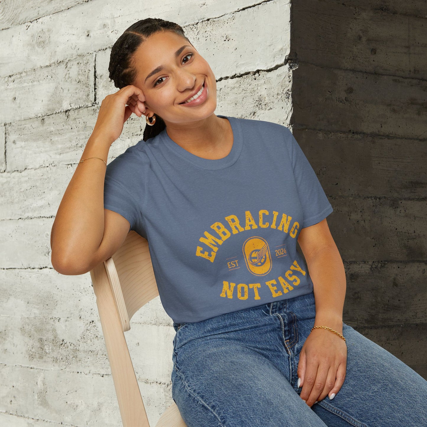Embracing Not Easy Vintage Softstyle T-Shirt Unisex