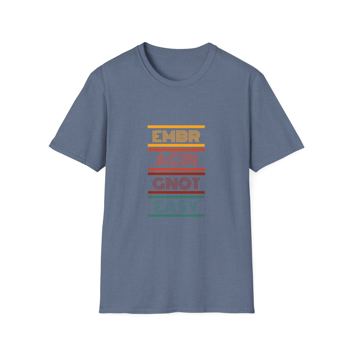 'ENE' Welcome the Challenge Retro Design - Unisex Softstyle T-Shirt -