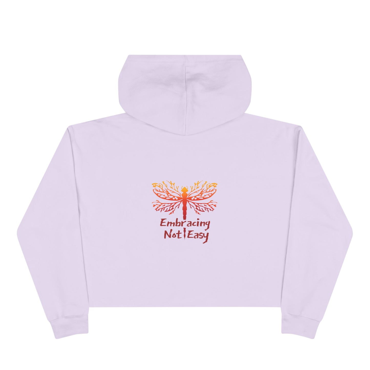 Discomfort Quote Crop Hoodie
