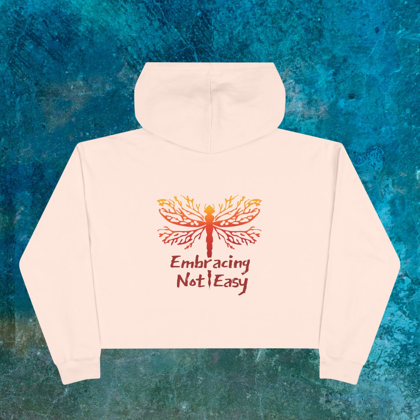 Difficult Quote Crop Hoodie