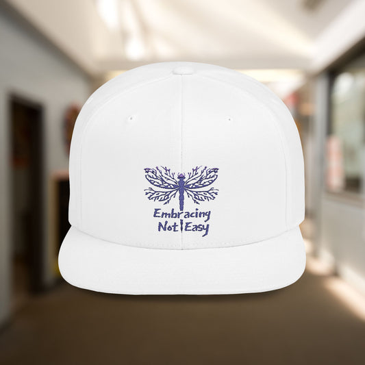 Embracing Not Easy Flat Bill Adjustable Snapback Cap