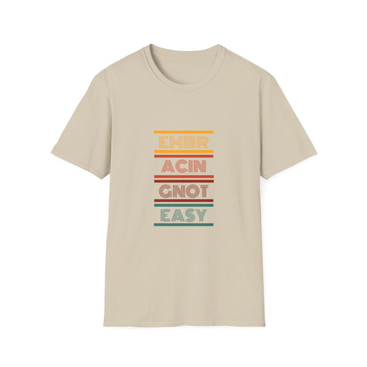 'ENE' Welcome the Challenge Retro Design - Unisex Softstyle T-Shirt -