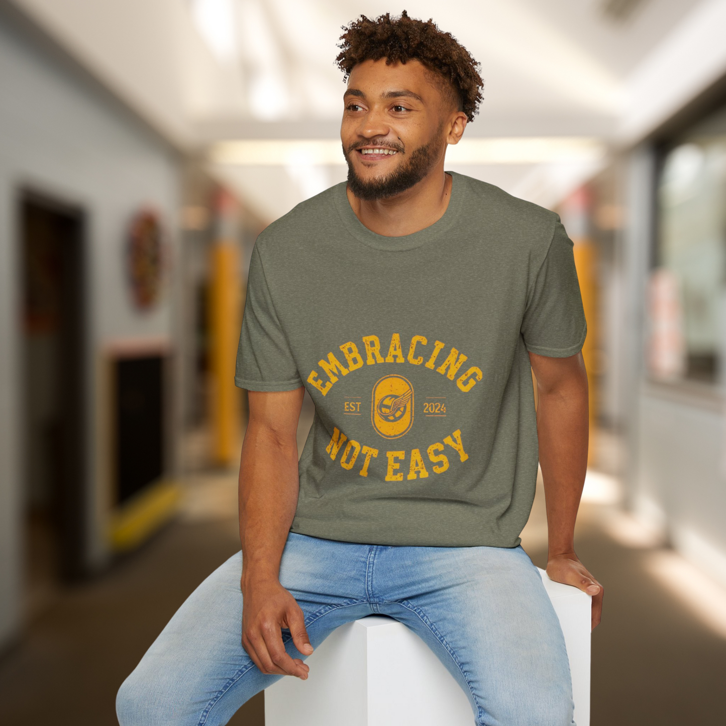 Embracing Not Easy Vintage Softstyle T-Shirt Unisex