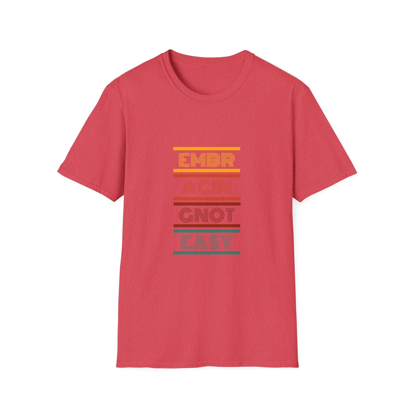'ENE' Welcome the Challenge Retro Design - Unisex Softstyle T-Shirt -
