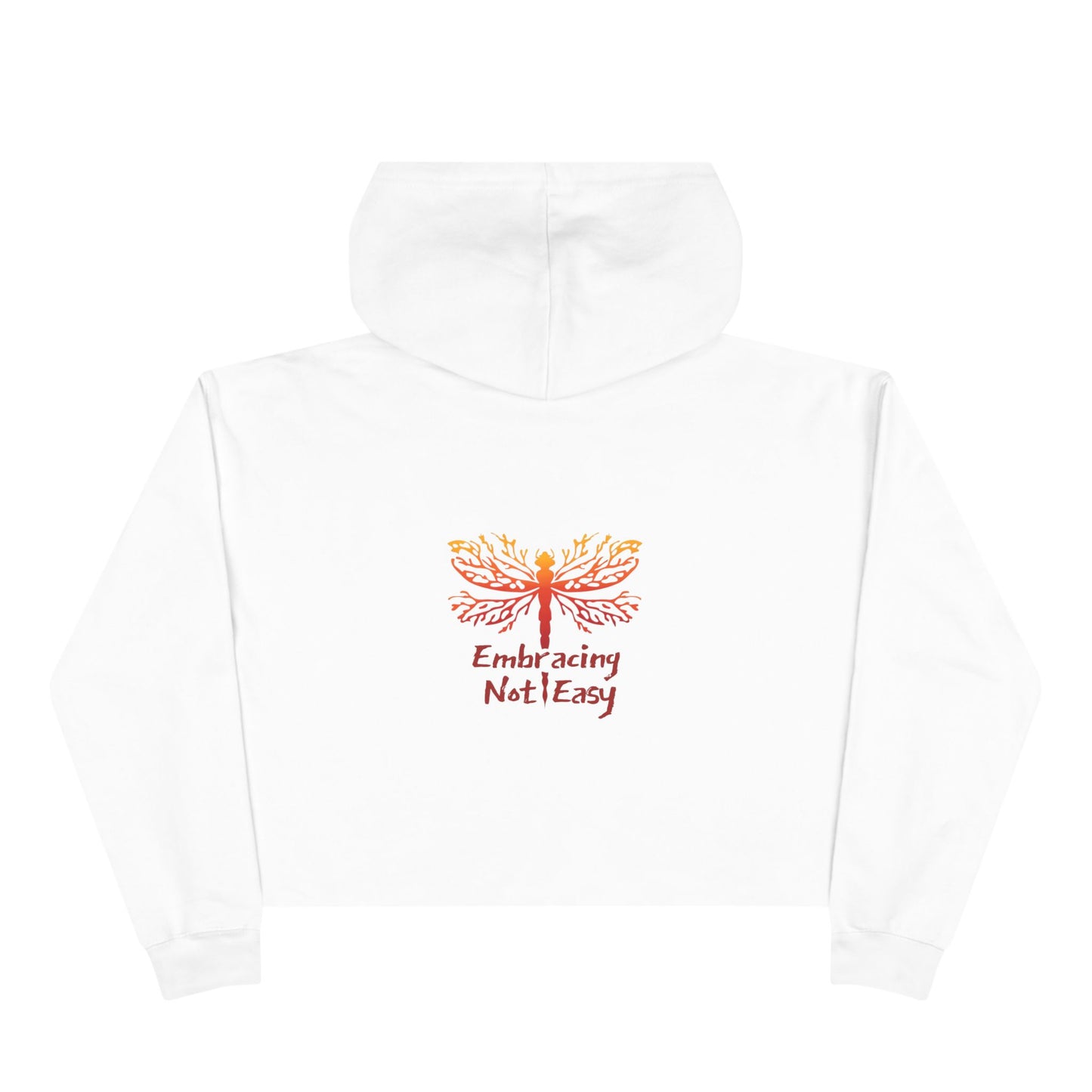 Discomfort Quote Crop Hoodie