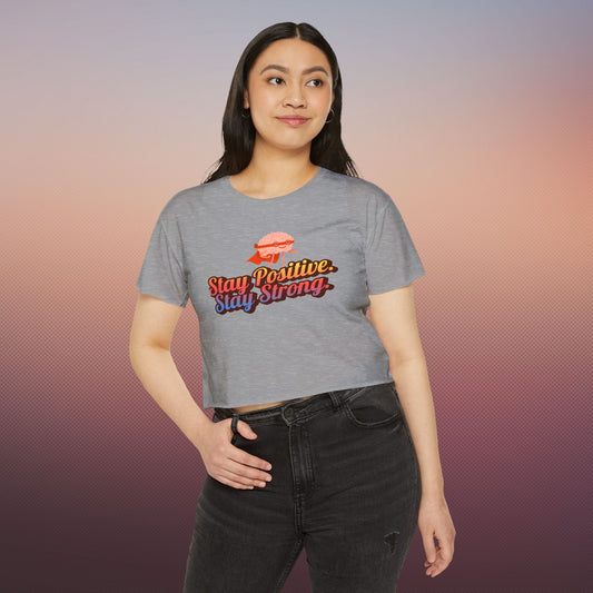 Crop Top Women's Festival 'Stay Positive'