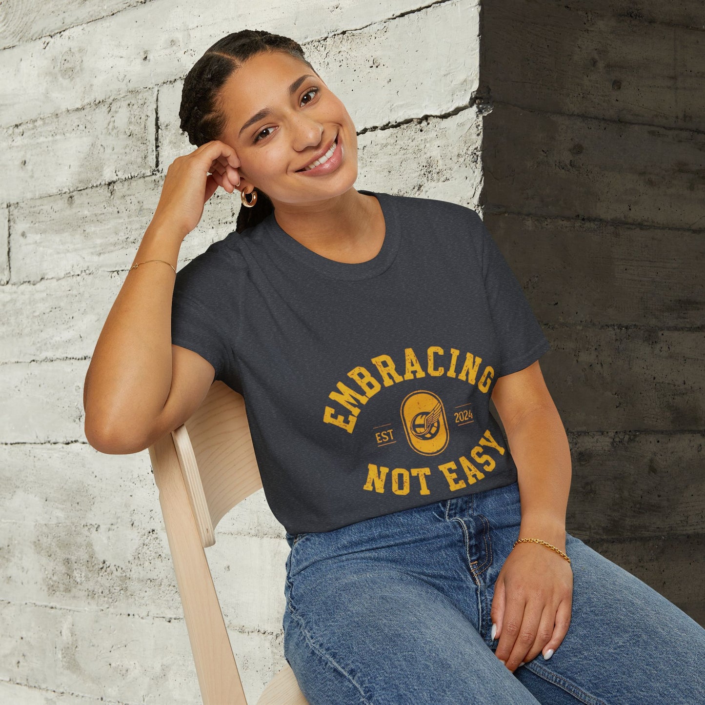 Embracing Not Easy Vintage Softstyle T-Shirt Unisex