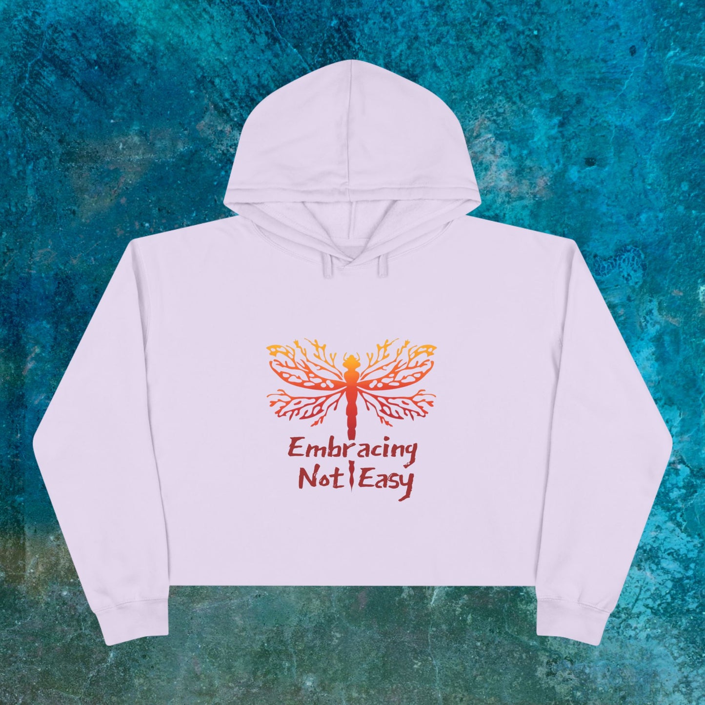 Difficult Quote Colorful Crop Hoodie