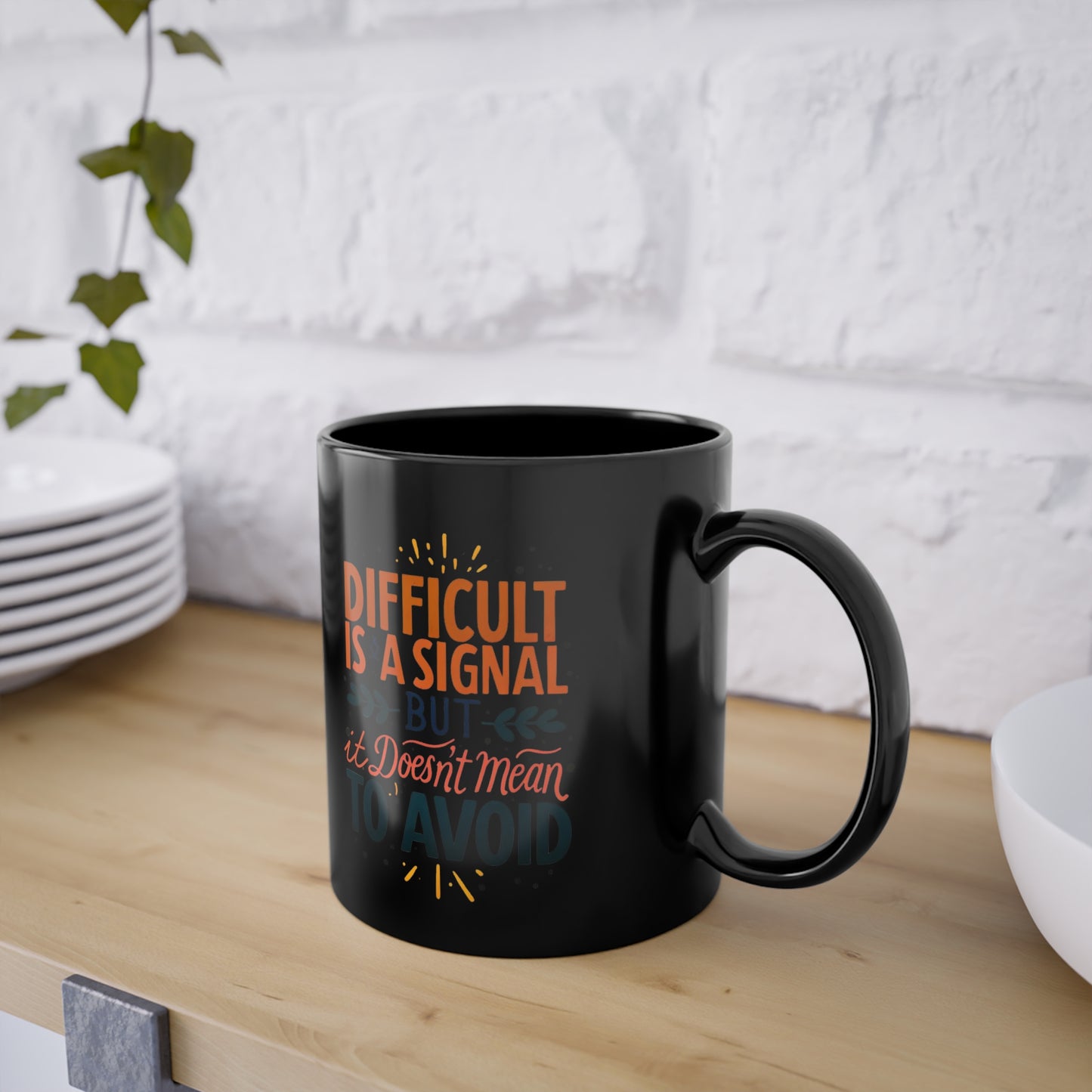 Difficult Black Coffee Cup, 11oz