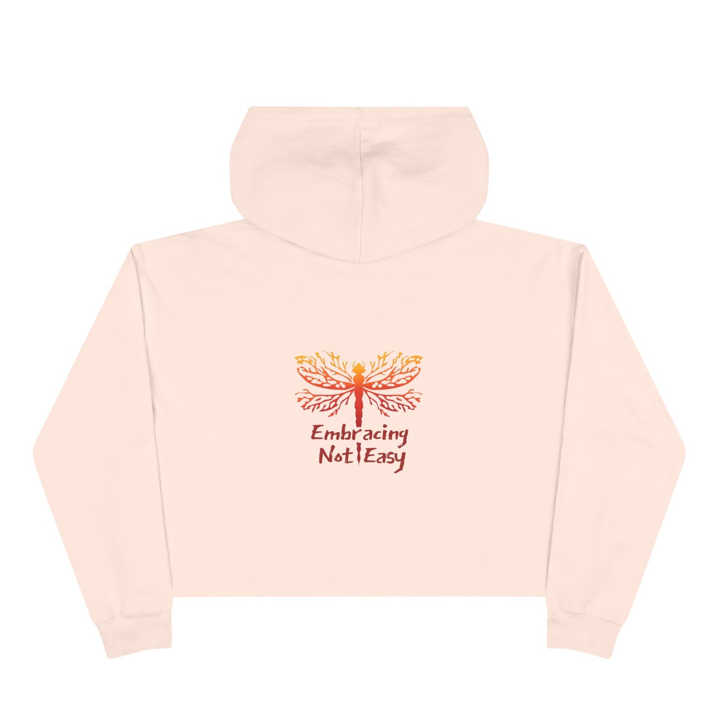 Discomfort Quote Crop Hoodie