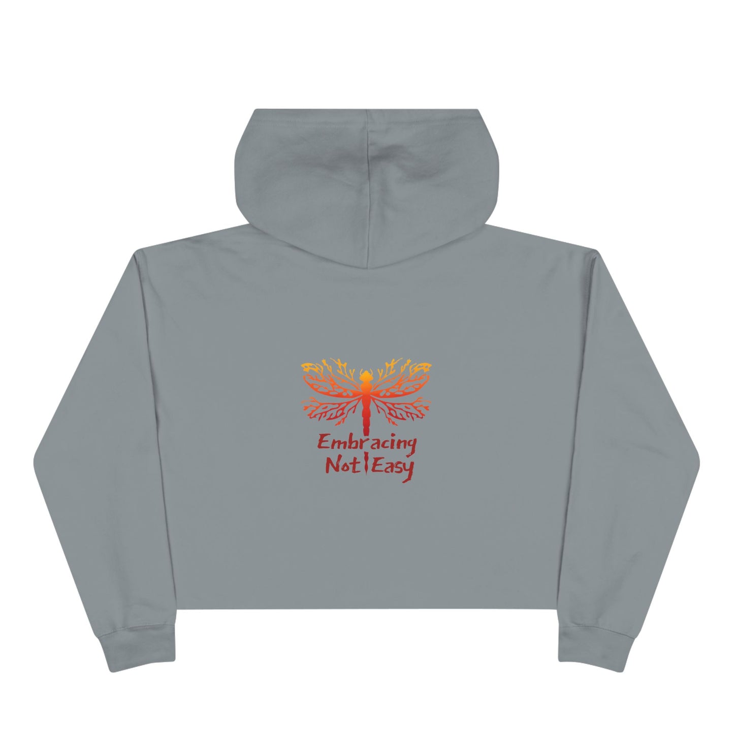 Discomfort Quote Crop Hoodie