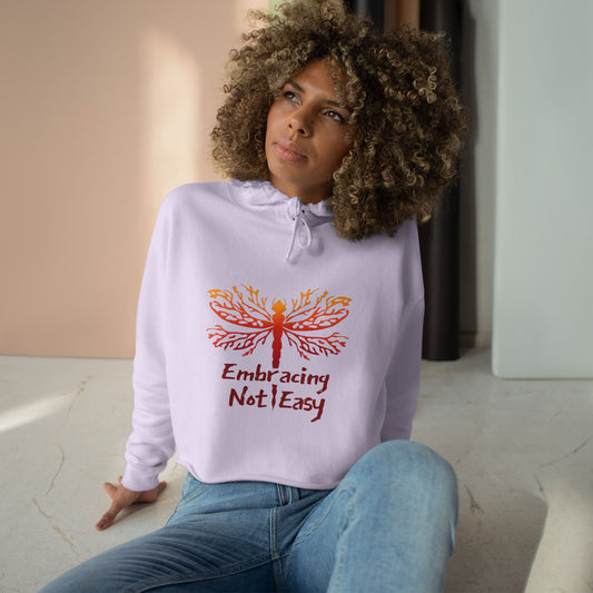 Difficult Quote Colorful Crop Hoodie